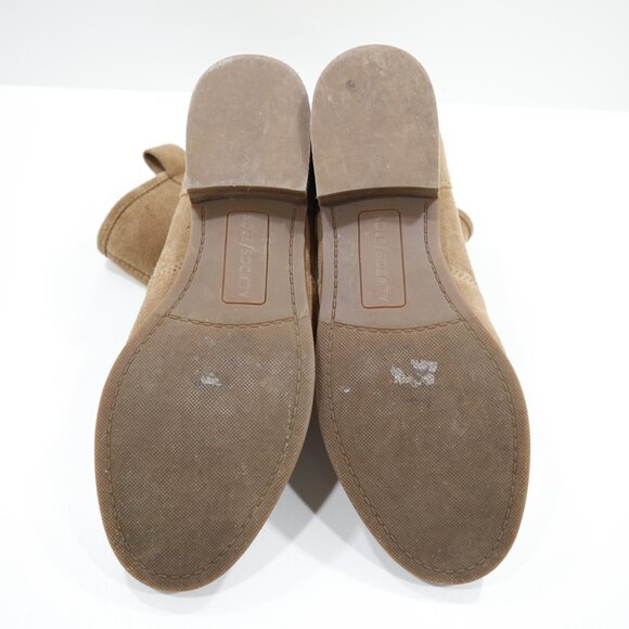 Sole Society Natasha Brown Suede Leather Flat Slouchy Ankle Boots - 7.5/EU 38 - Picture 7 of 7